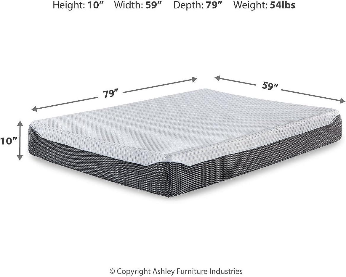 imageSignature Design by Ashley 12 Inch Chime Elite 20 Plush Green Tea Memory Foam Mattress for Cool Sleep and Pressure Relief Queen Fiberglass Free Mattress In A BoxQueen
