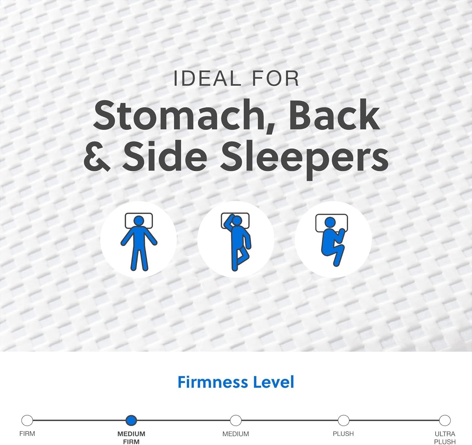 imageSignature Design by Ashley 12 Inch Chime Elite 20 Plush Green Tea Memory Foam Mattress for Cool Sleep and Pressure Relief Queen Fiberglass Free Mattress In A BoxKing