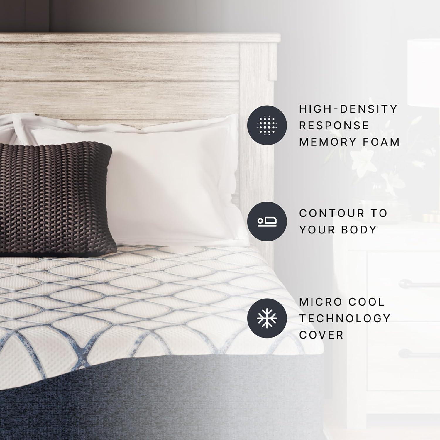 imageSignature Design by Ashley 12 Inch Chime Elite 20 Plush Green Tea Memory Foam Mattress for Cool Sleep and Pressure Relief Queen Fiberglass Free Mattress In A BoxTwin