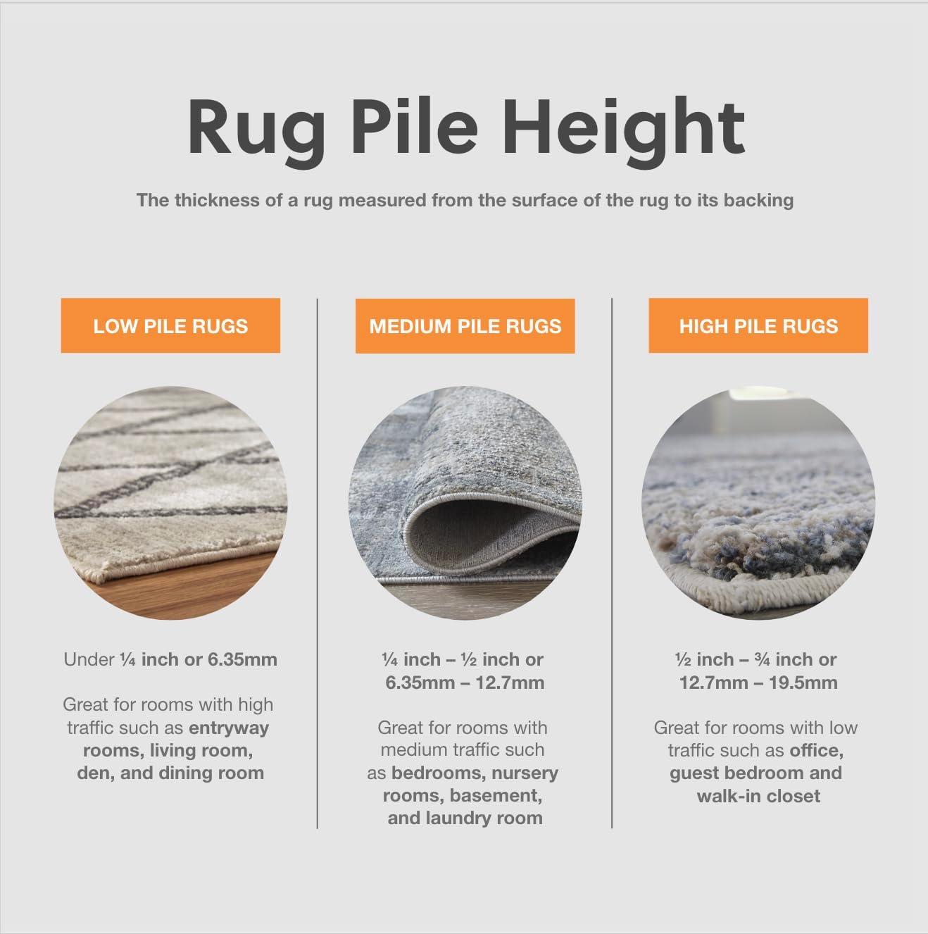 imageSignature Design by Ashley Abdalah Transitional 5 x 7 40mm Pile Rug with Marbled Effect ampamp Variegated Gate Pattern Beige ampamp Gray5 x 7 Rectangular