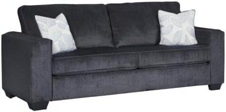 imageSignature Design by Ashley Altari Modern Queen Sofa Sleeper with 2 Accent Pillows Light GraySlate Gray