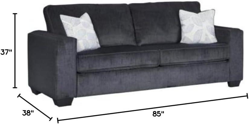 imageSignature Design by Ashley Altari Modern Queen Sofa Sleeper with 2 Accent Pillows Light GraySlate Gray