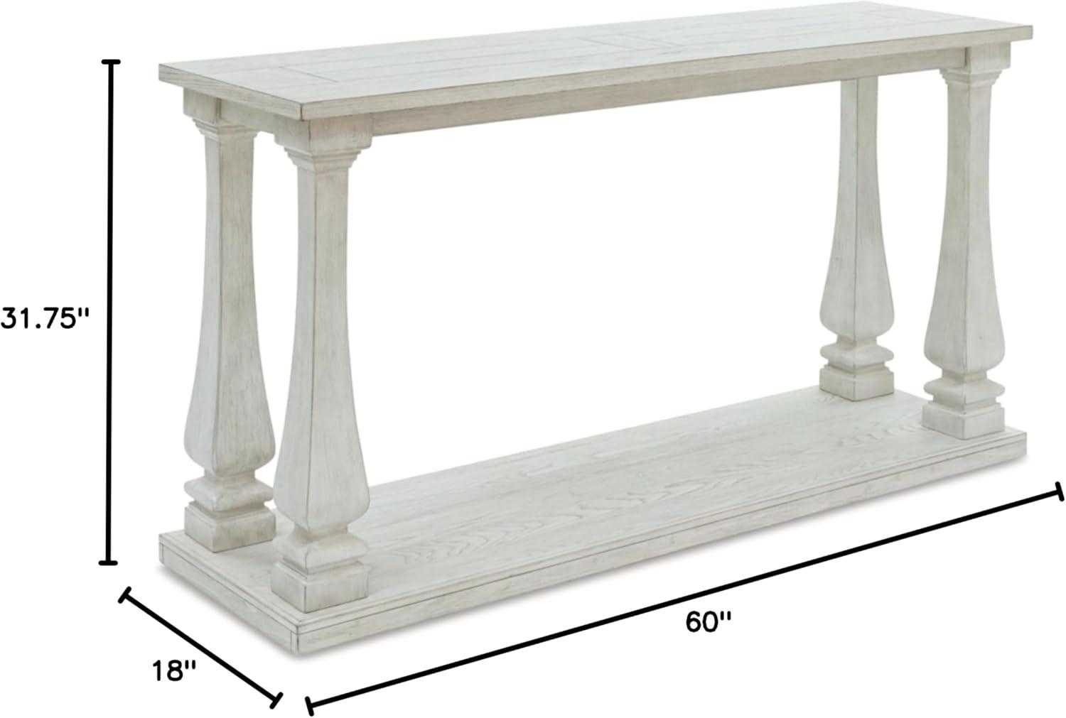 imageSignature Design by Ashley Arlendyne Classic Sofa Table with Open Lower Shelf WhiteWhite