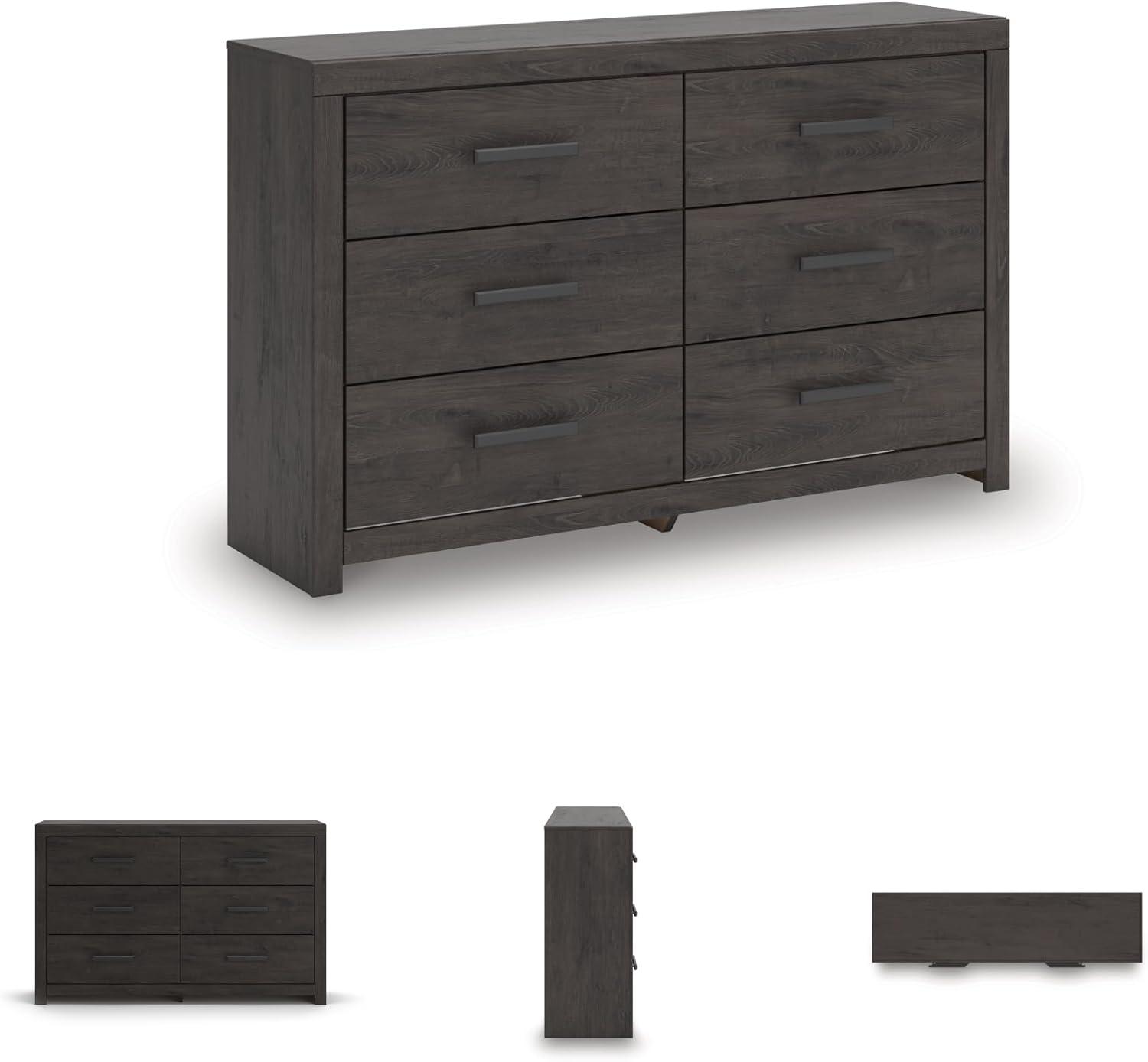 imageSignature Design by Ashley Arlendyne Traditional 5 Drawer Chest with Feltlined Top Drawer for Bedroom WhiteCharcoal