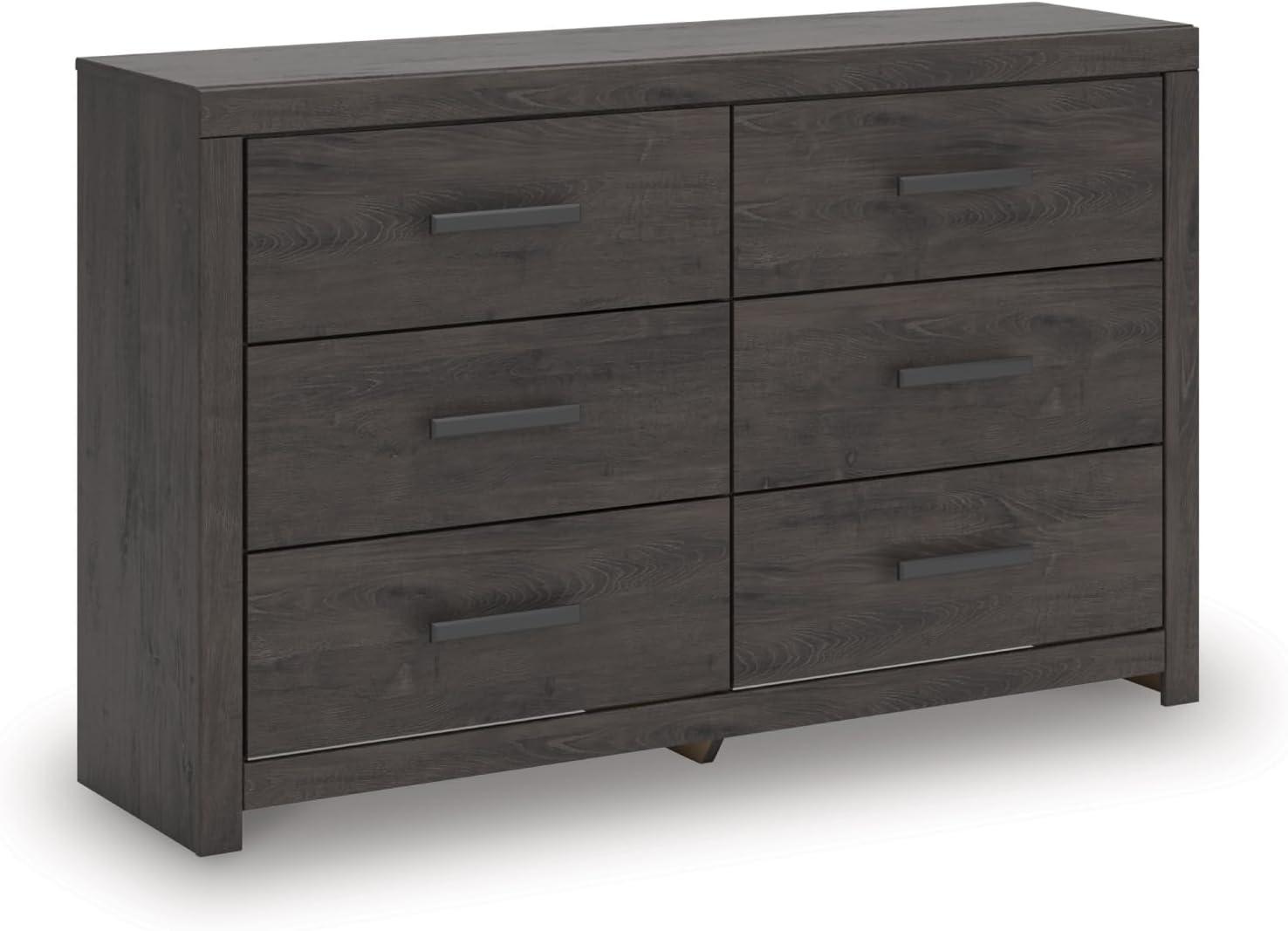 imageSignature Design by Ashley Arlendyne Traditional 5 Drawer Chest with Feltlined Top Drawer for Bedroom WhiteCharcoal