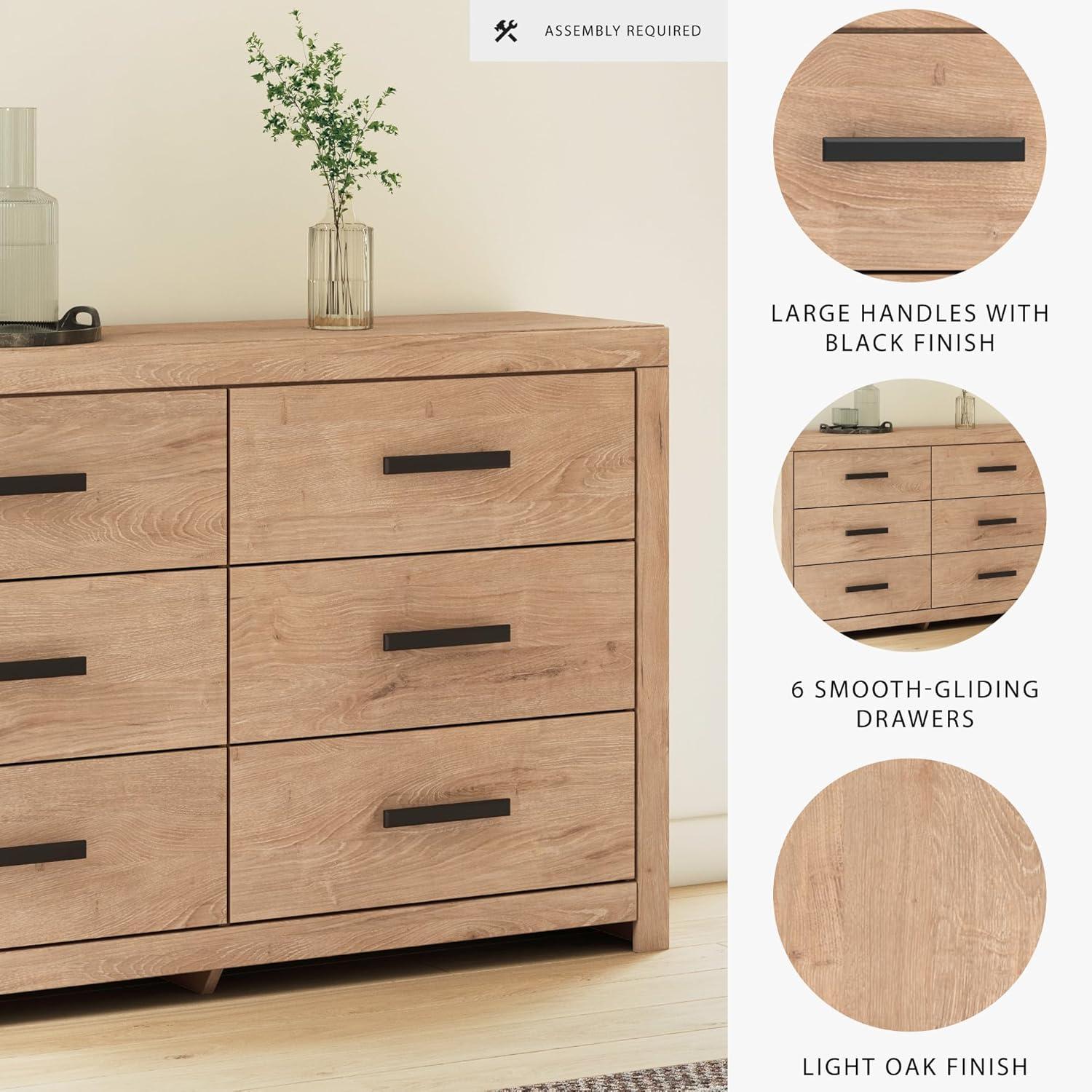 imageSignature Design by Ashley Arlendyne Traditional 5 Drawer Chest with Feltlined Top Drawer for Bedroom WhiteTan