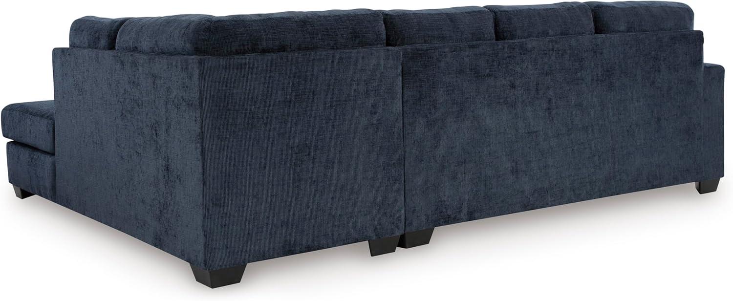 imageSignature Design by Ashley Aviemore Casual LShaped 2Piece Sectional with Chaise for Living Room BlueBlue