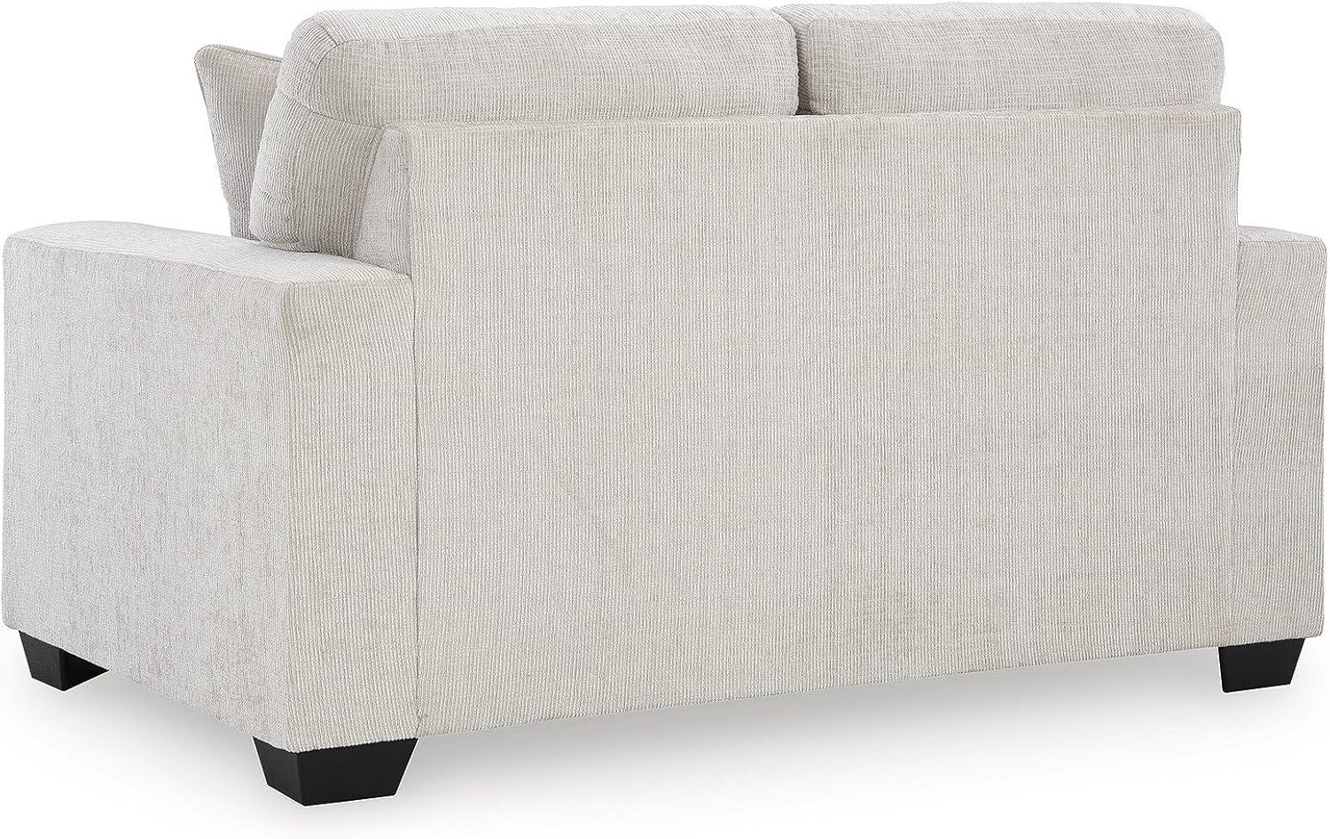 imageSignature Design by Ashley Aviemore Coastal Sofa Sleeper with Folding Memory Foam Mattress and 2 Accent Pillows Queen BeigeBeige