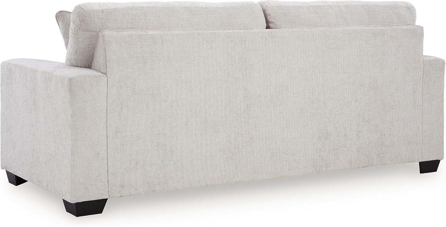 imageSignature Design by Ashley Aviemore Coastal Sofa Sleeper with Folding Memory Foam Mattress and 2 Accent Pillows Queen BeigeBeige
