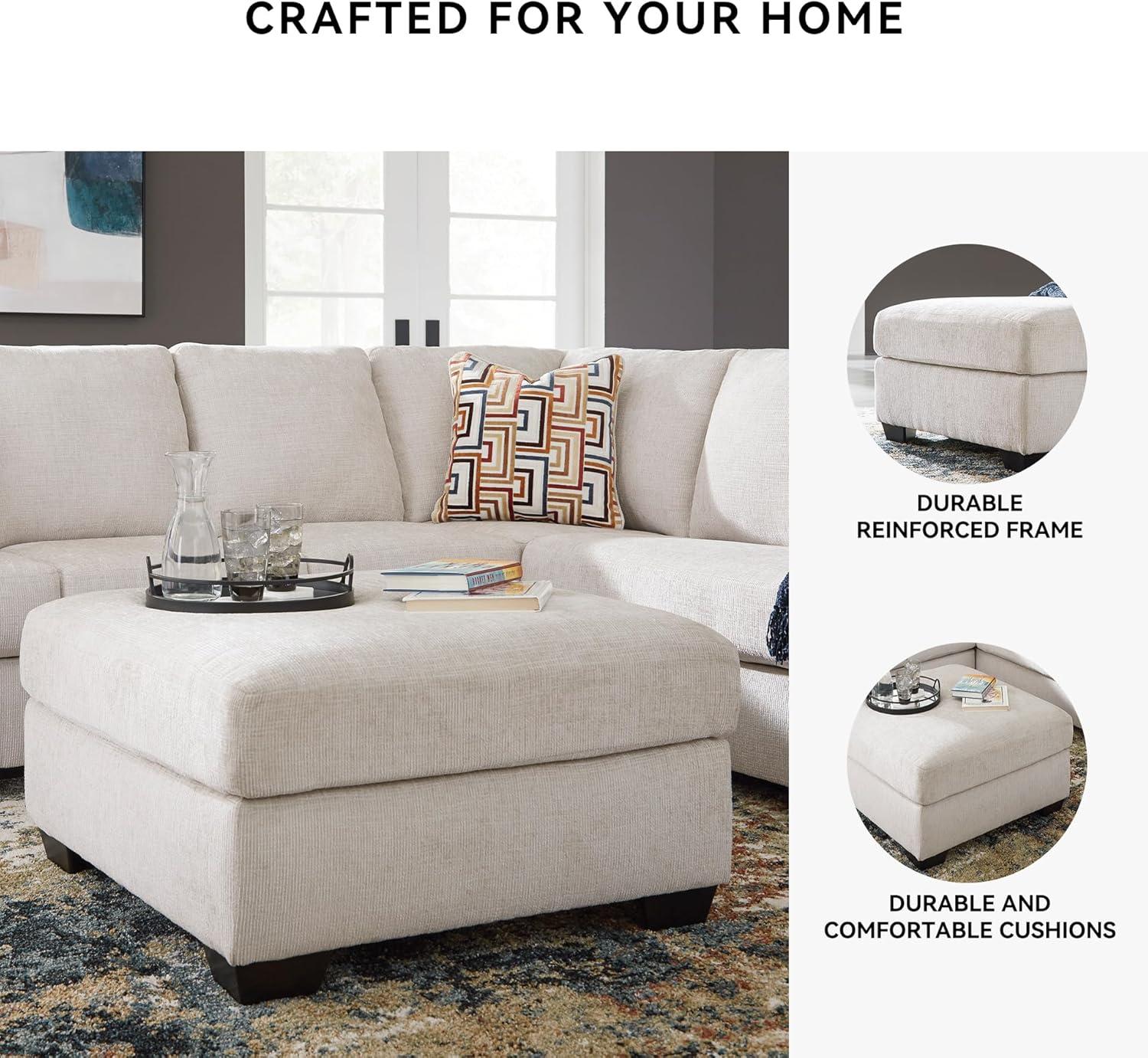 imageSignature Design by Ashley Aviemore Coastal Sofa Sleeper with Folding Memory Foam Mattress and 2 Accent Pillows Queen BeigeBeige