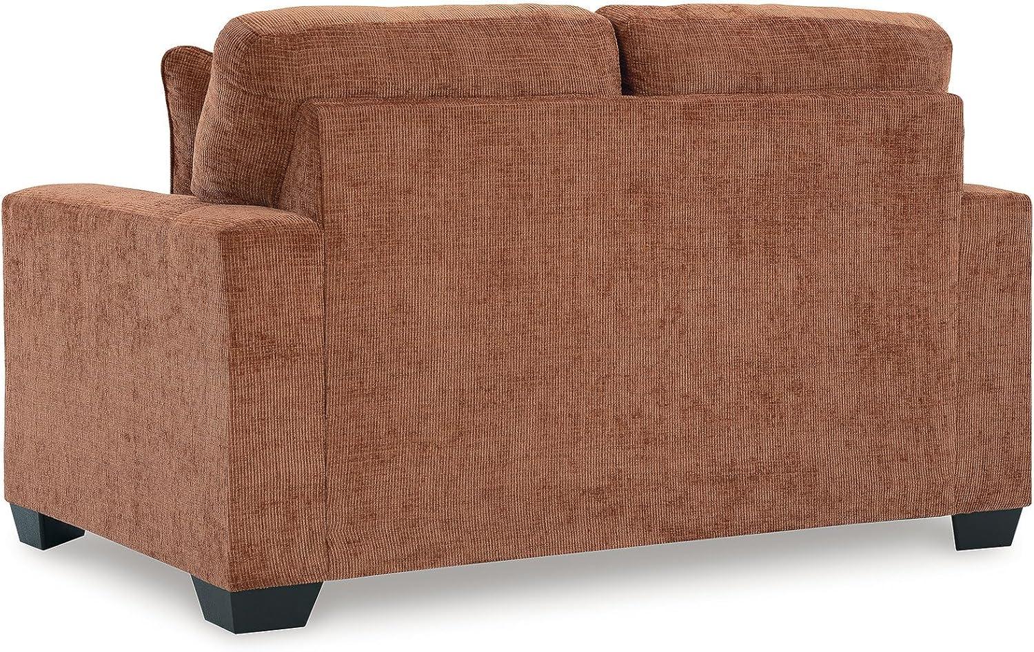 imageSignature Design by Ashley Aviemore Coastal Sofa Sleeper with Folding Memory Foam Mattress and 2 Accent Pillows Queen BeigeOrange