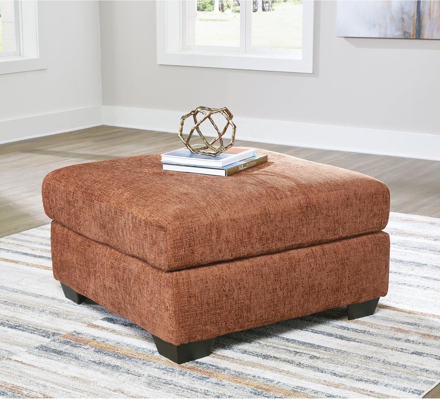 imageSignature Design by Ashley Aviemore Coastal Sofa Sleeper with Folding Memory Foam Mattress and 2 Accent Pillows Queen BeigeOrange