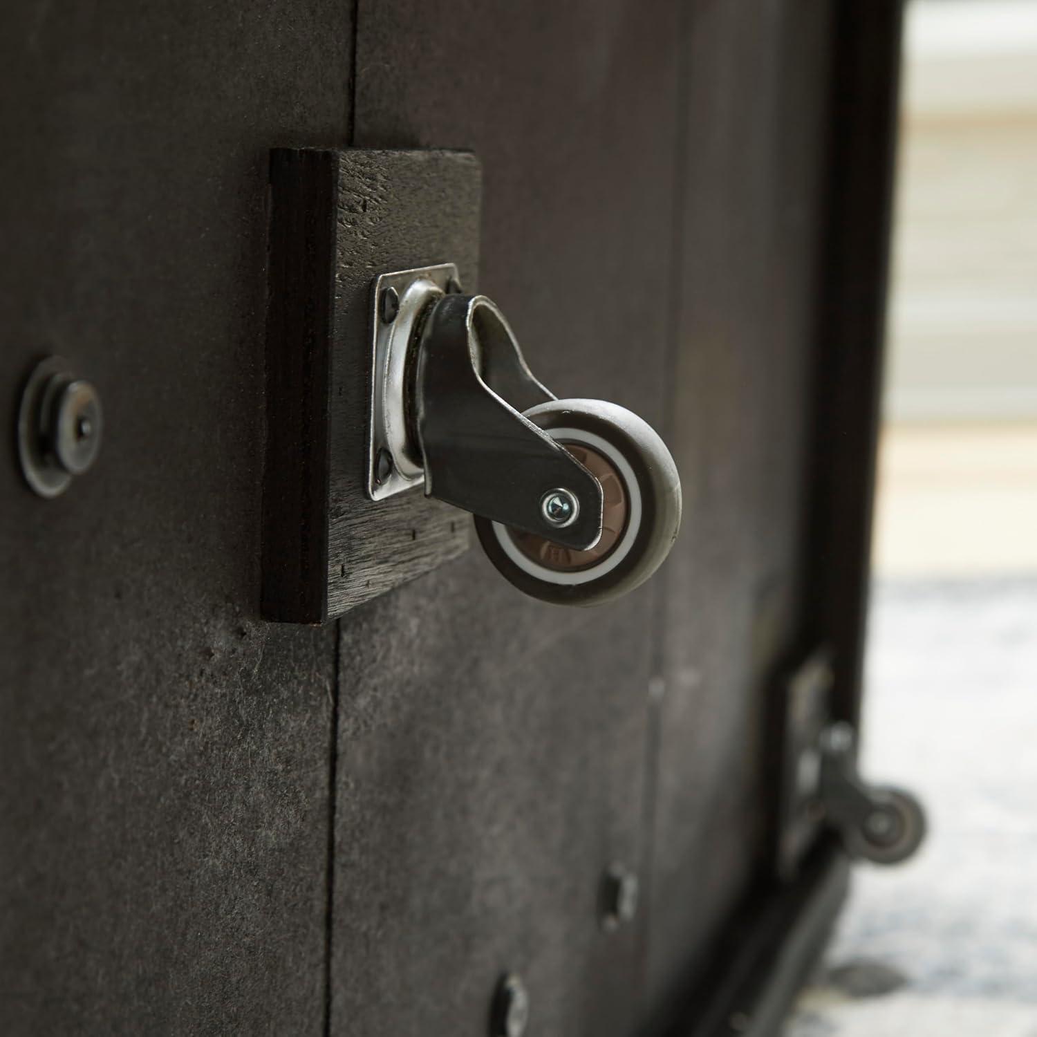 imageSignature Design by Ashley Bensonale Contemporary Occasional Table Set with Faux Marble Top and Casters Set of 3 Gray ampamp Dark Brown