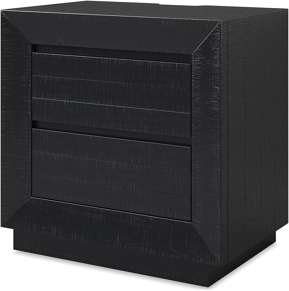 imageSignature Design by Ashley Blairhurst 3 Drawer Nightstand with USB Charging 2875quot Tall Light Grayish BrownBlack