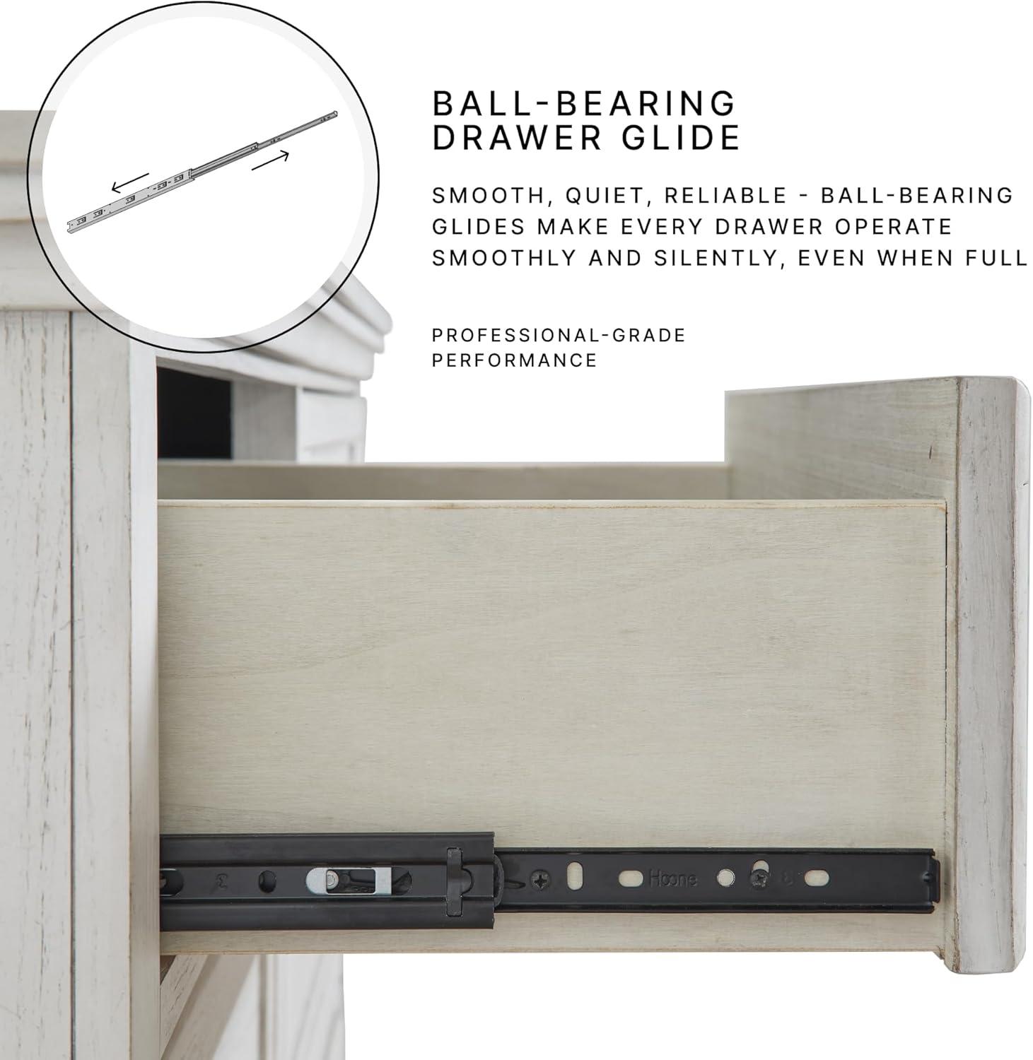 imageSignature Design by Ashley Blairhurst 3 Drawer Nightstand with USB Charging 2875quot Tall Light Grayish BrownBrown