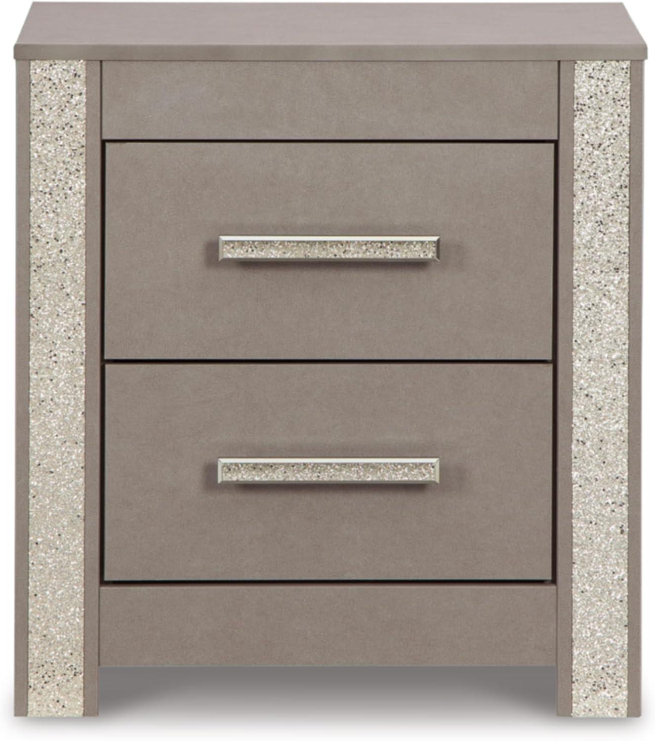 imageSignature Design by Ashley Blairhurst 3 Drawer Nightstand with USB Charging 2875quot Tall Light Grayish BrownGrey
