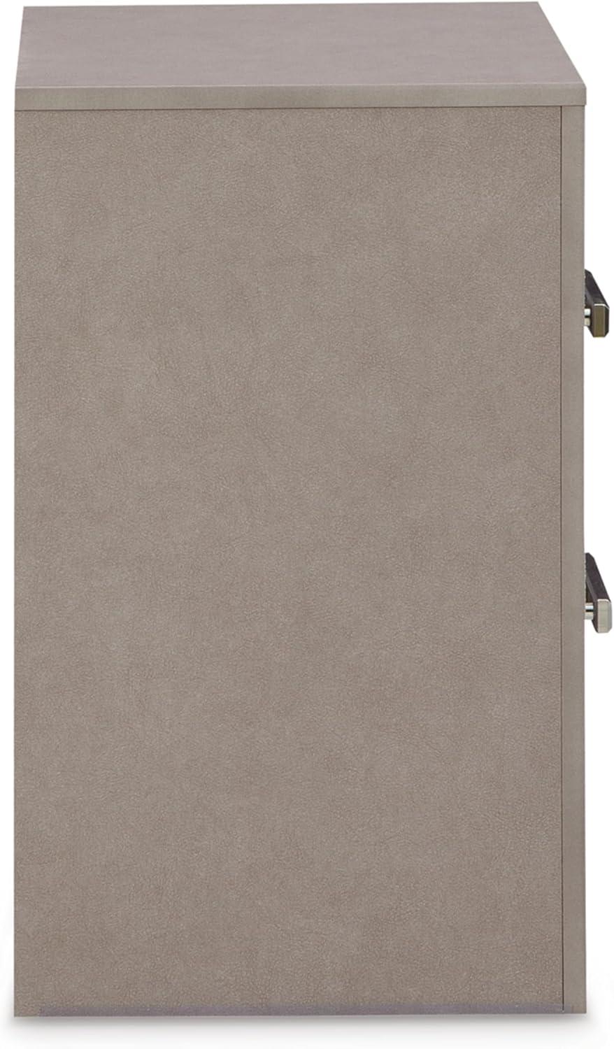 imageSignature Design by Ashley Blairhurst 3 Drawer Nightstand with USB Charging 2875quot Tall Light Grayish BrownGrey