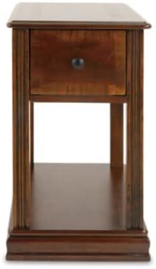 imageSignature Design by Ashley Breegin New Traditional Wooden Chair Side End Table BrownMedium Brown