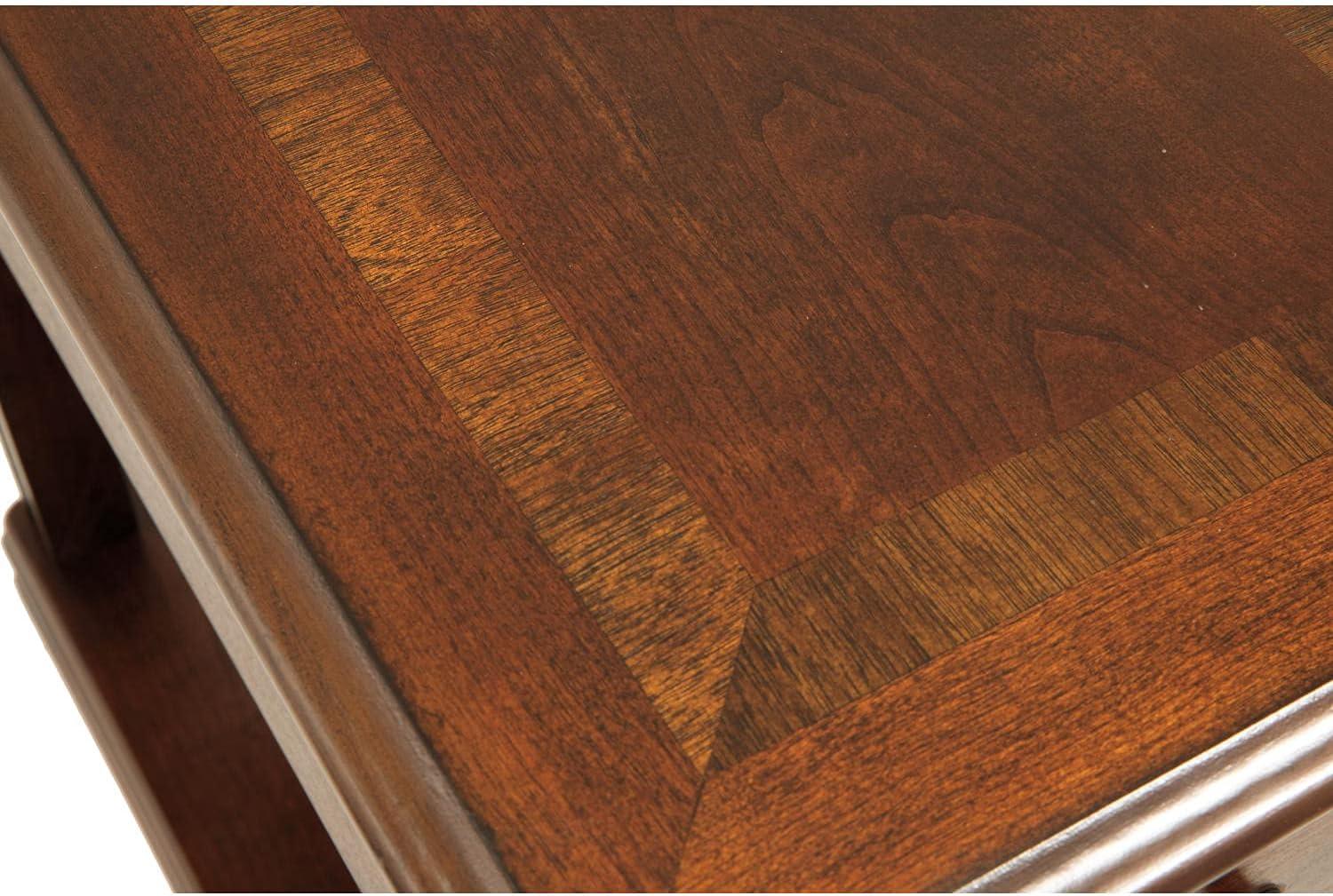 imageSignature Design by Ashley Breegin New Traditional Wooden Chair Side End Table BrownMedium Brown