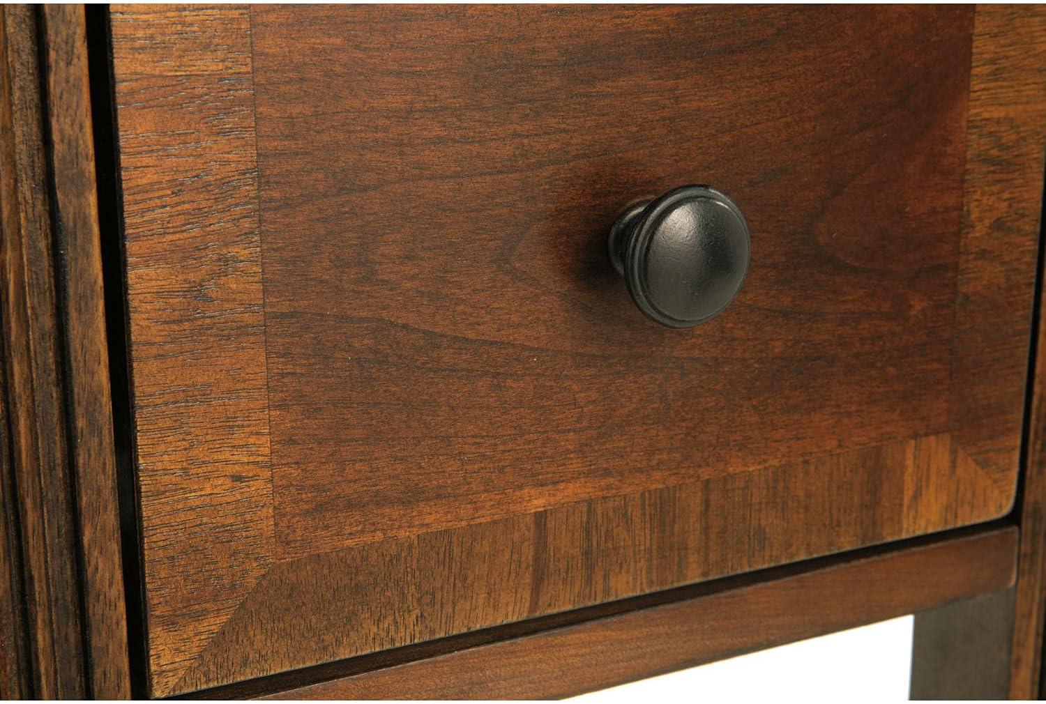 imageSignature Design by Ashley Breegin New Traditional Wooden Chair Side End Table BrownMedium Brown