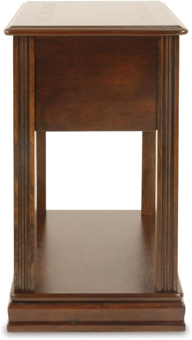 imageSignature Design by Ashley Breegin New Traditional Wooden Chair Side End Table BrownMedium Brown