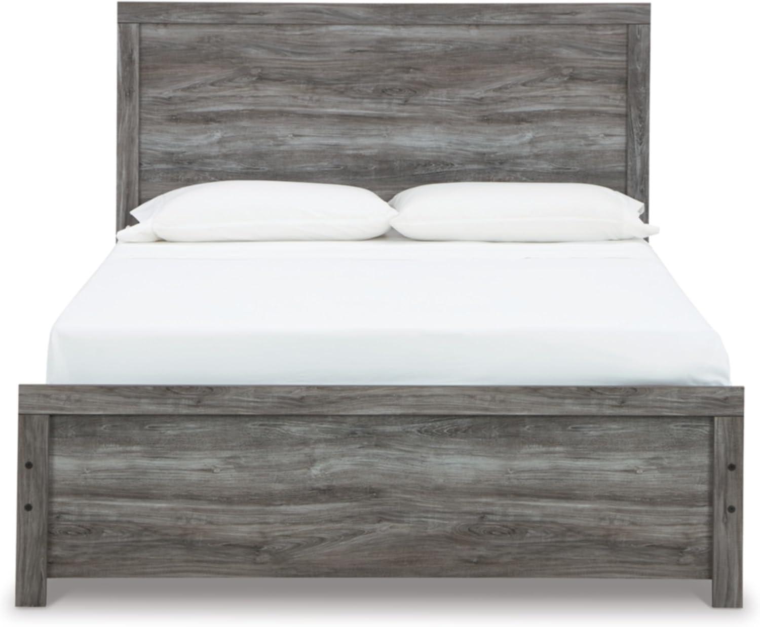 imageSignature Design by Ashley Bronyan Contemporary Queen Panel Bed with Metal Slats Foundation or Box Spring Needed Gray