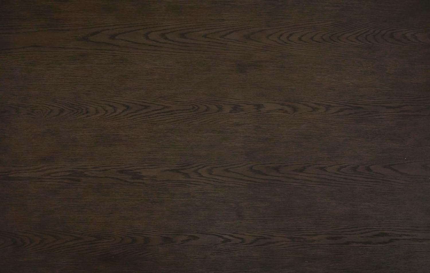 imageSignature Design by Ashley Burkhaus Contemporary Counter Height Dining Table with DoublePedestal Base and Wine Rack Dark BrownRectangle Extension