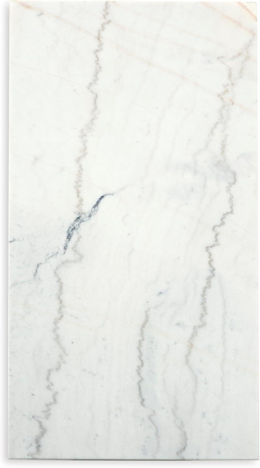 imageSignature Design by Ashley Burkhaus Traditional Rectangular Coffee Table with Marble Tabletop Dark Brown ampamp White