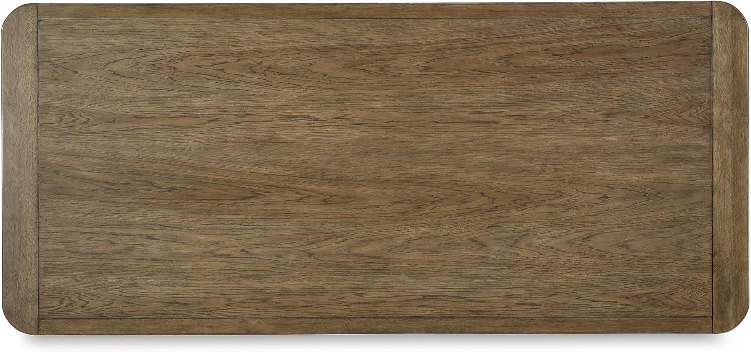 imageSignature Design by Ashley Cabalynn Casual Counter Height Dining Table with Trestle Base Light Brown