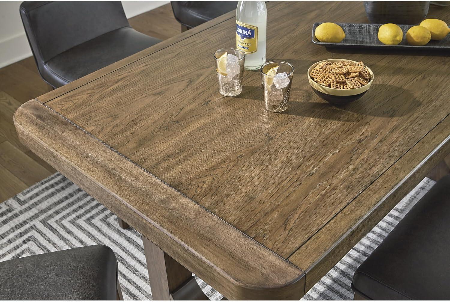 imageSignature Design by Ashley Cabalynn Casual Counter Height Dining Table with Trestle Base Light Brown