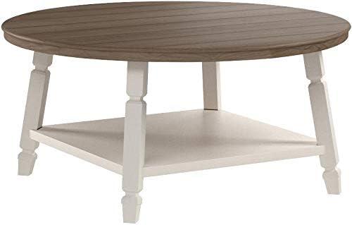 imageSignature Design by Ashley Caitbrook Neutral 3 Piece Table Set with Coffee ampamp 2 End Tables Grayish BrownWhitewash