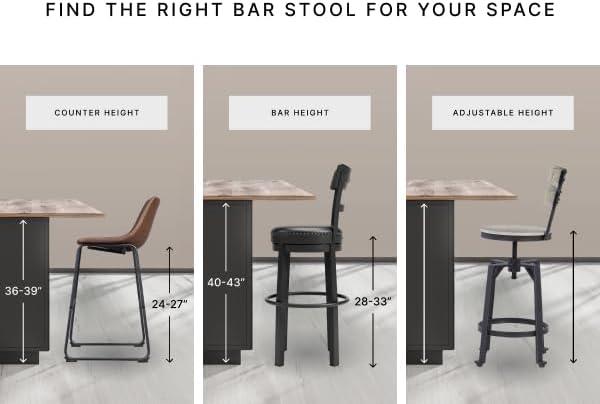 imageSignature Design by Ashley Caitbrook Rustic 2463quot Counter Height Upholstered Barstool Set of 2 GrayDark Gray