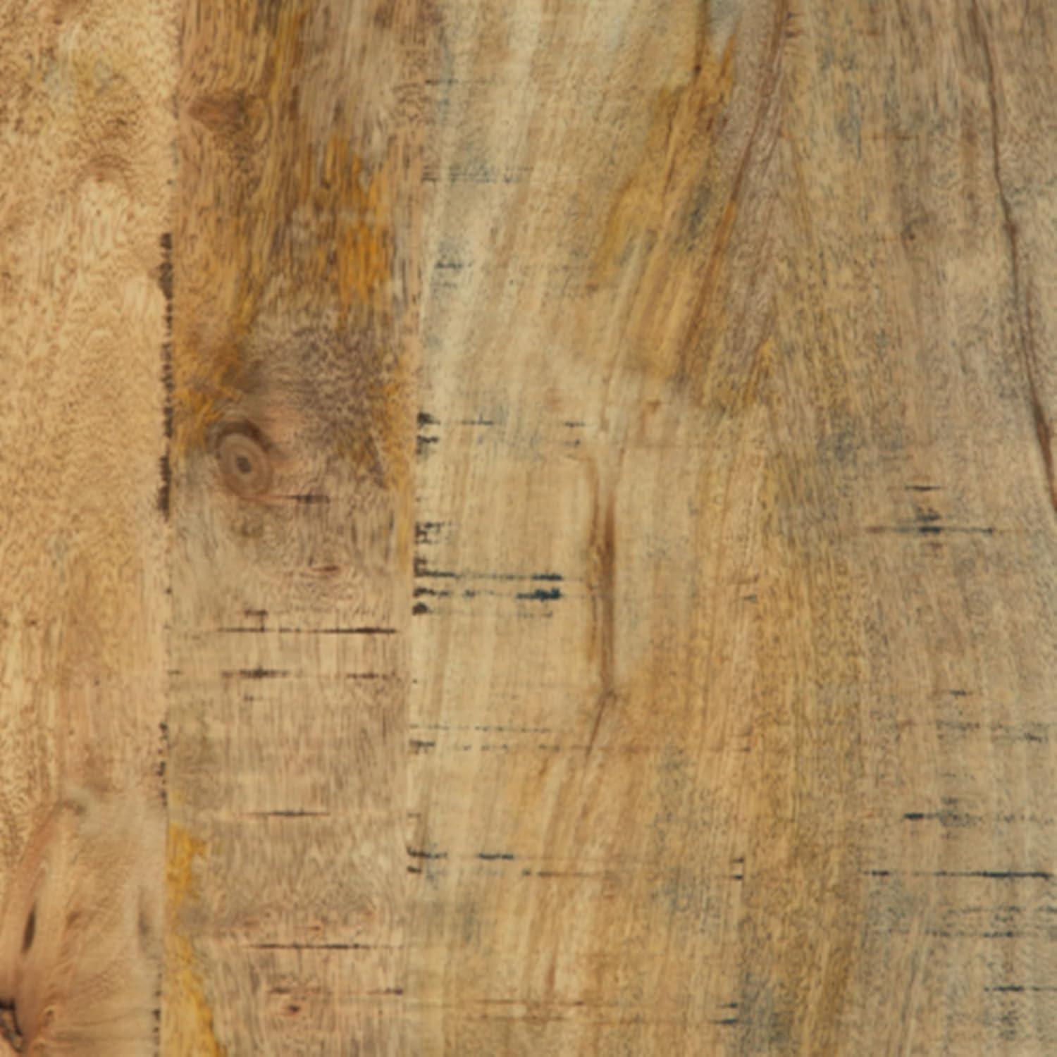 imageSignature Design by Ashley Camney Rustic Square Patterned 4Door Distressed Accent Cabinet with 2 Shelves and Cord Management Light Brown