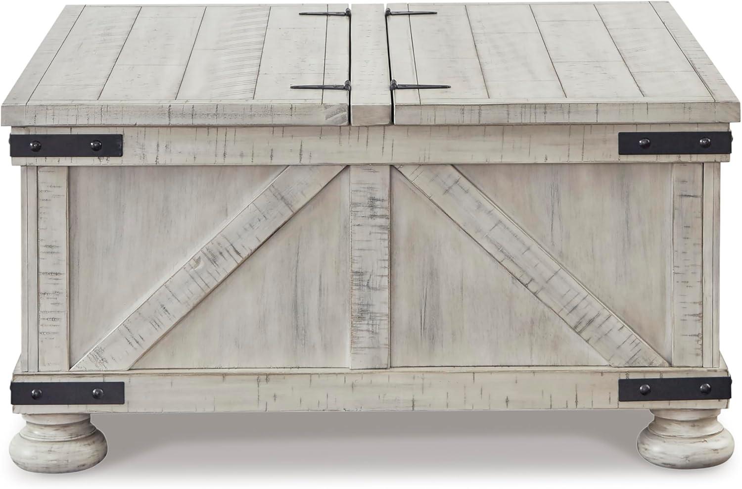 imageSignature Design by Ashley Carynhurst Casual Cocktail Table with Storage WhitewashCocktail Table