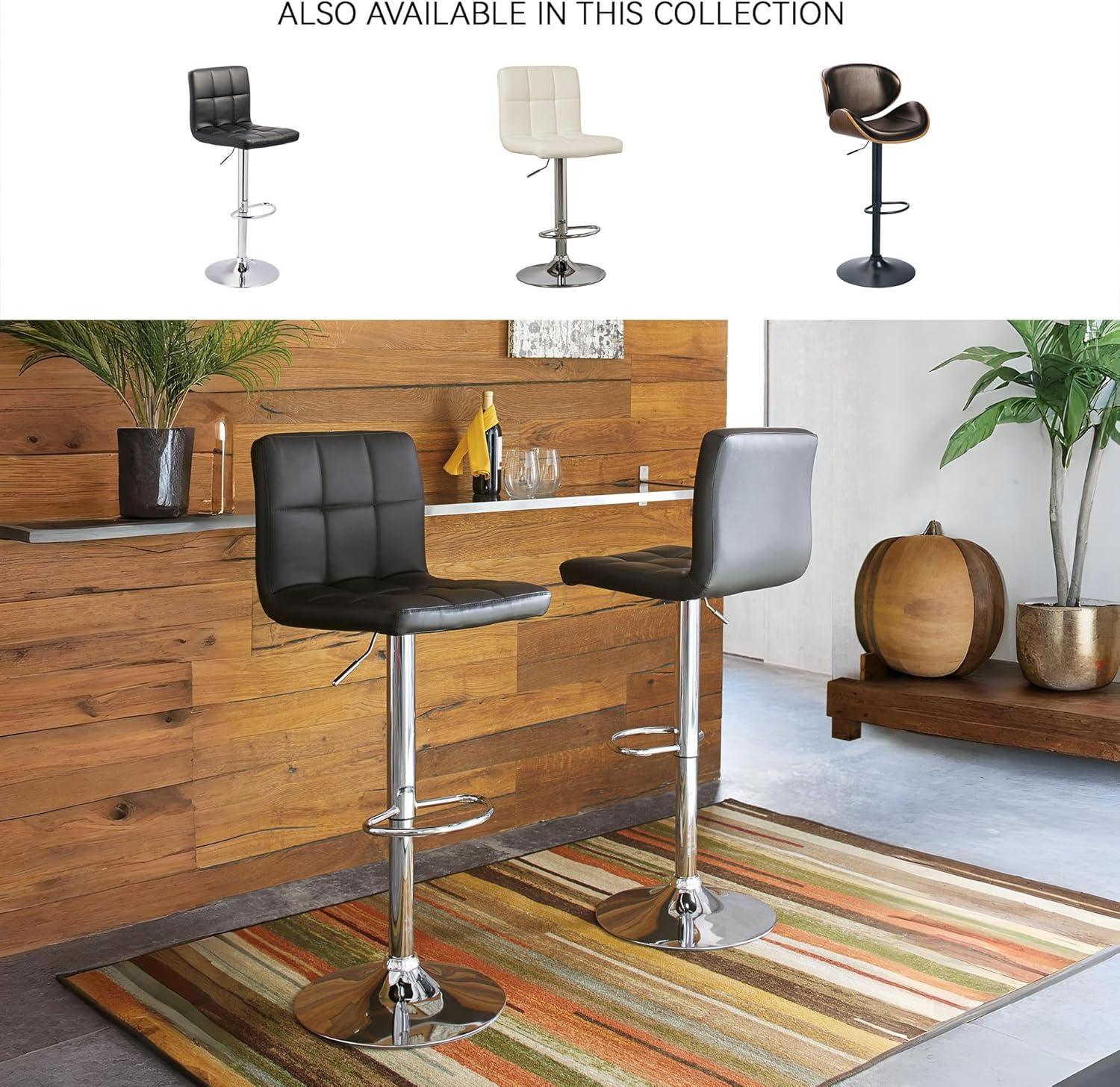 imageSignature Design by Ashley Centiar 24quot Counter Height Modern Bucket Barstool 2 Count BrownBlack