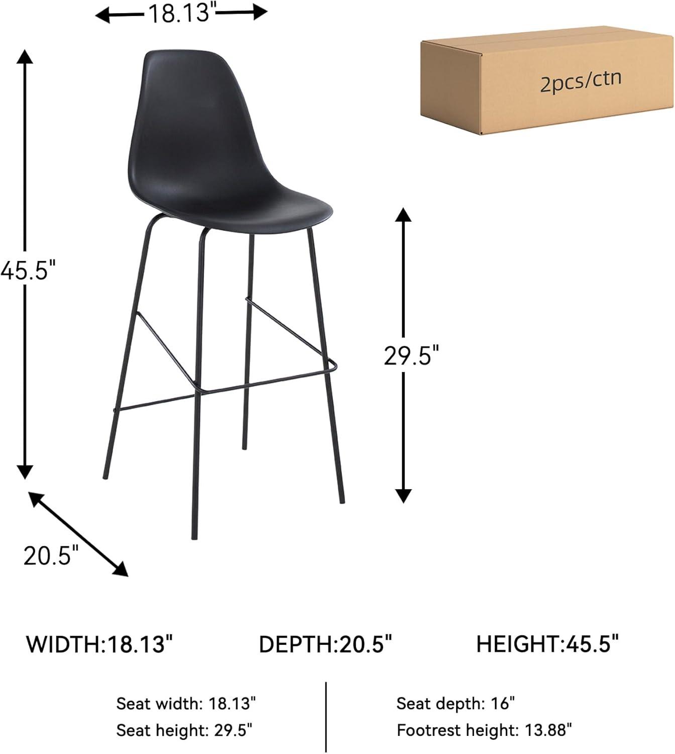 imageSignature Design by Ashley Centiar 24quot Counter Height Modern Bucket Barstool 2 Count BrownBlack