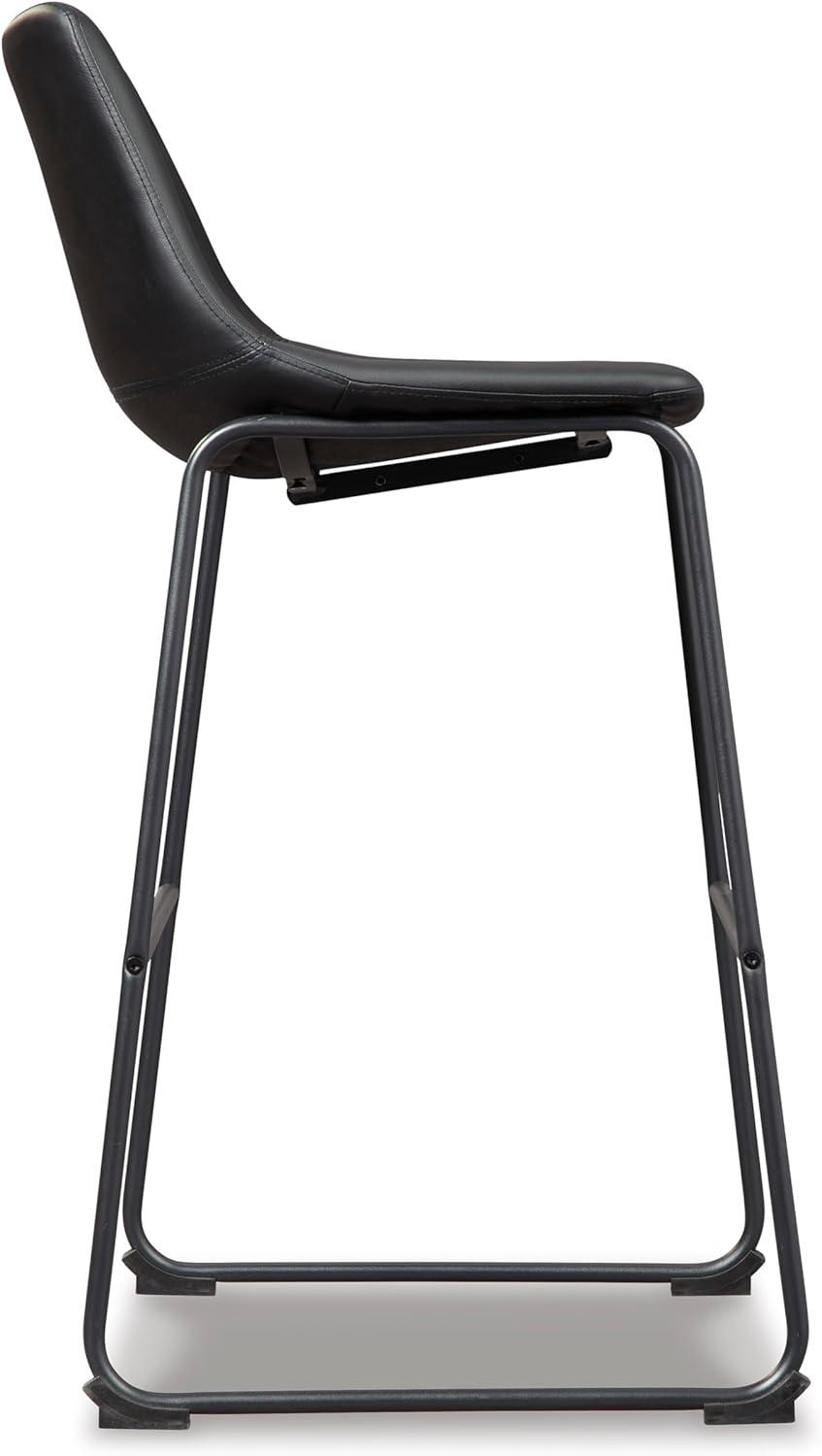 imageSignature Design by Ashley Centiar 24quot Counter Height Modern Bucket Barstool 2 Count BrownBlack