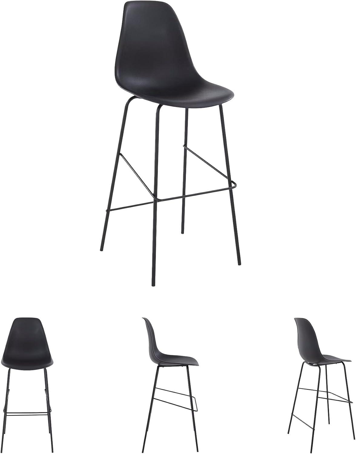 imageSignature Design by Ashley Centiar 24quot Counter Height Modern Bucket Barstool 2 Count BrownBlack