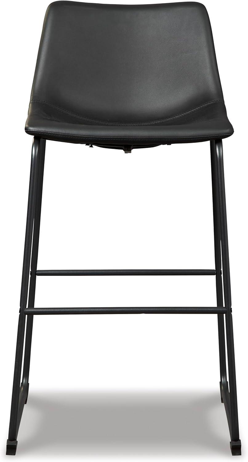 imageSignature Design by Ashley Centiar 24quot Counter Height Modern Bucket Barstool 2 Count BrownBlack