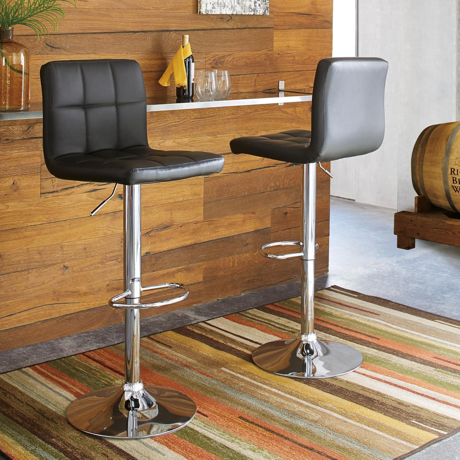 imageSignature Design by Ashley Centiar 24quot Counter Height Modern Bucket Barstool 2 Count BrownBlack