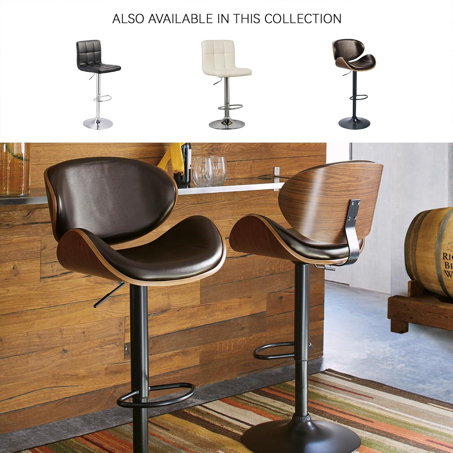 imageSignature Design by Ashley Centiar 24quot Counter Height Modern Bucket Barstool 2 Count BrownBrown