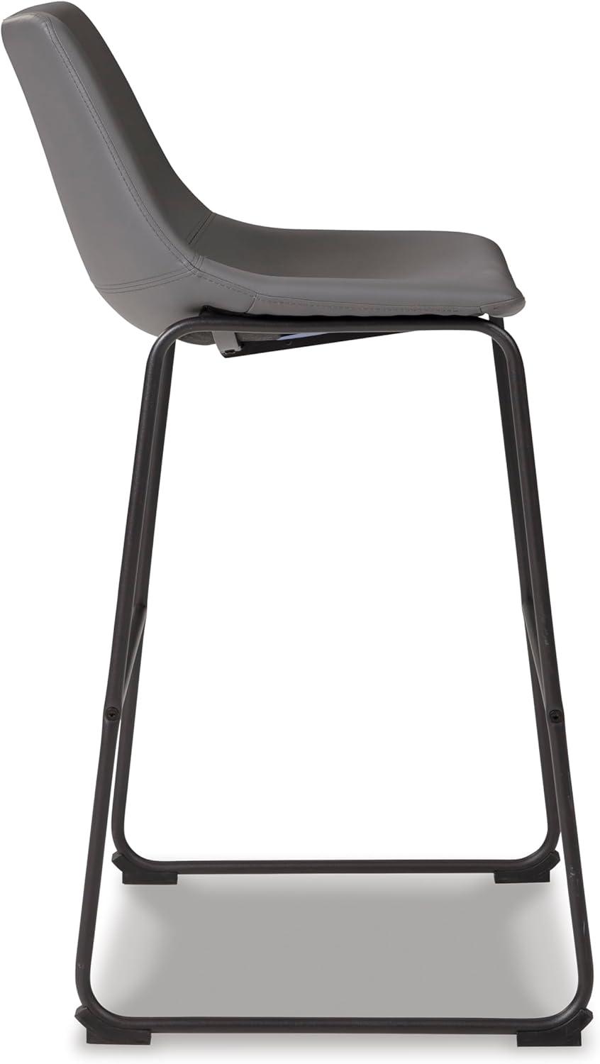 imageSignature Design by Ashley Centiar 24quot Counter Height Modern Bucket Barstool 2 Count BrownGrey
