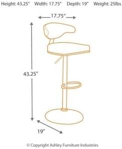 imageSignature Design by Ashley Centiar 24quot Counter Height Modern Bucket Barstool 2 Count BrownTwo Toned