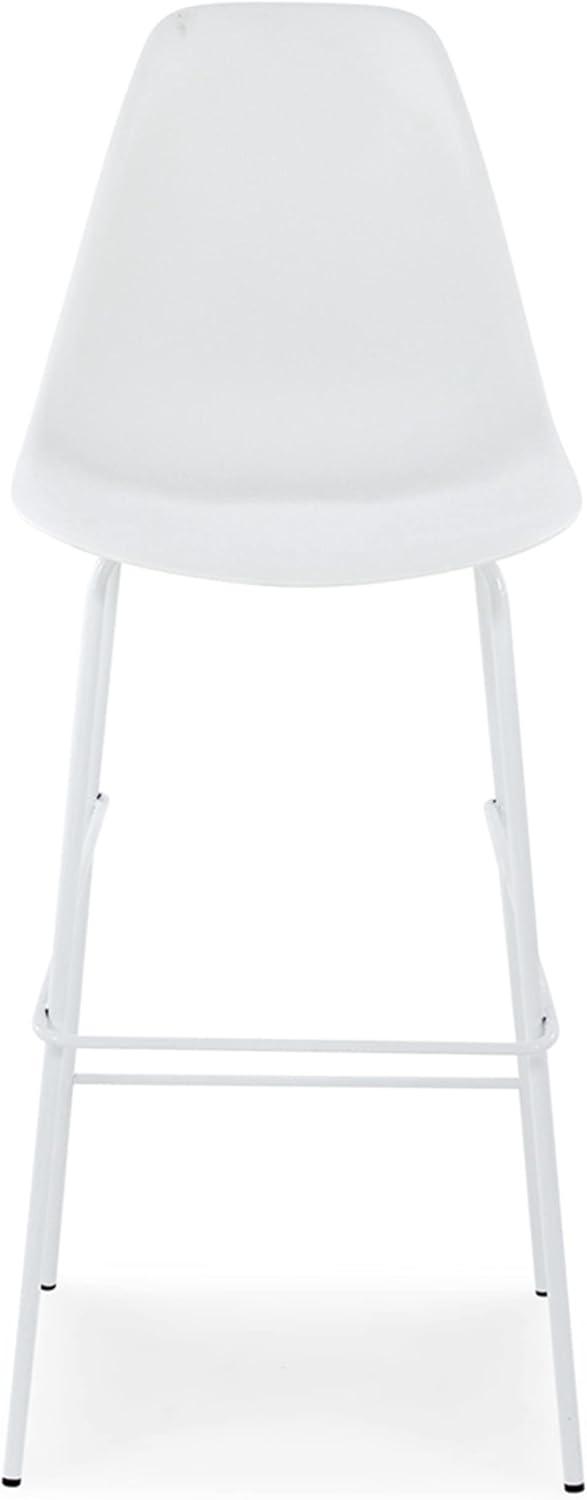 imageSignature Design by Ashley Centiar 24quot Counter Height Modern Bucket Barstool 2 Count BrownWhite