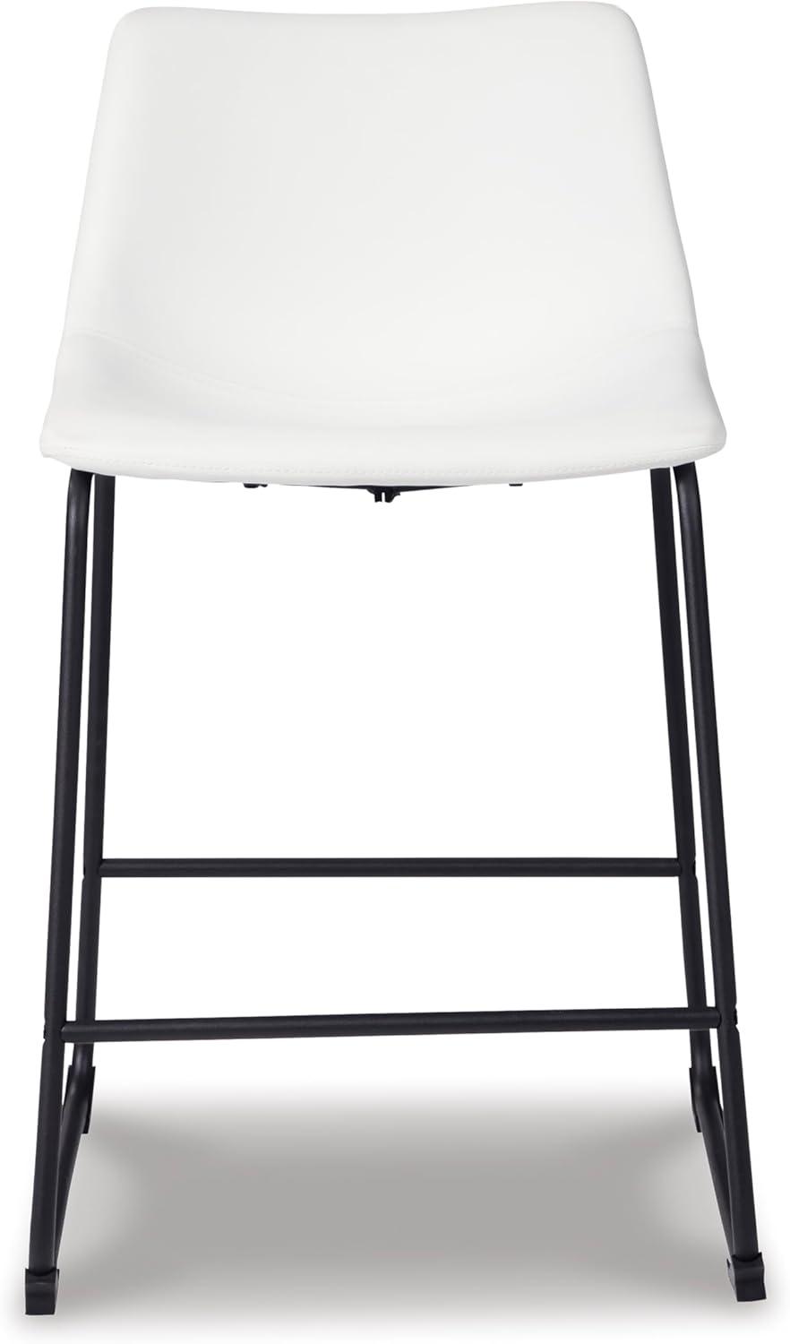 imageSignature Design by Ashley Centiar 24quot Counter Height Modern Bucket Barstool 2 Count BrownWhite