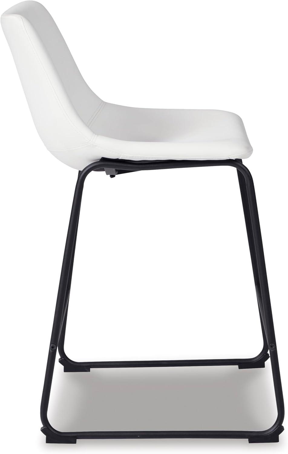 imageSignature Design by Ashley Centiar 24quot Counter Height Modern Bucket Barstool 2 Count BrownWhite