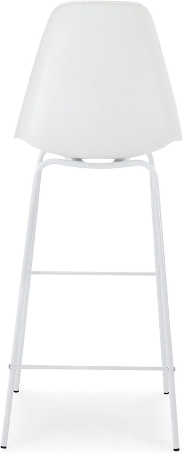 imageSignature Design by Ashley Centiar 24quot Counter Height Modern Bucket Barstool 2 Count BrownWhite