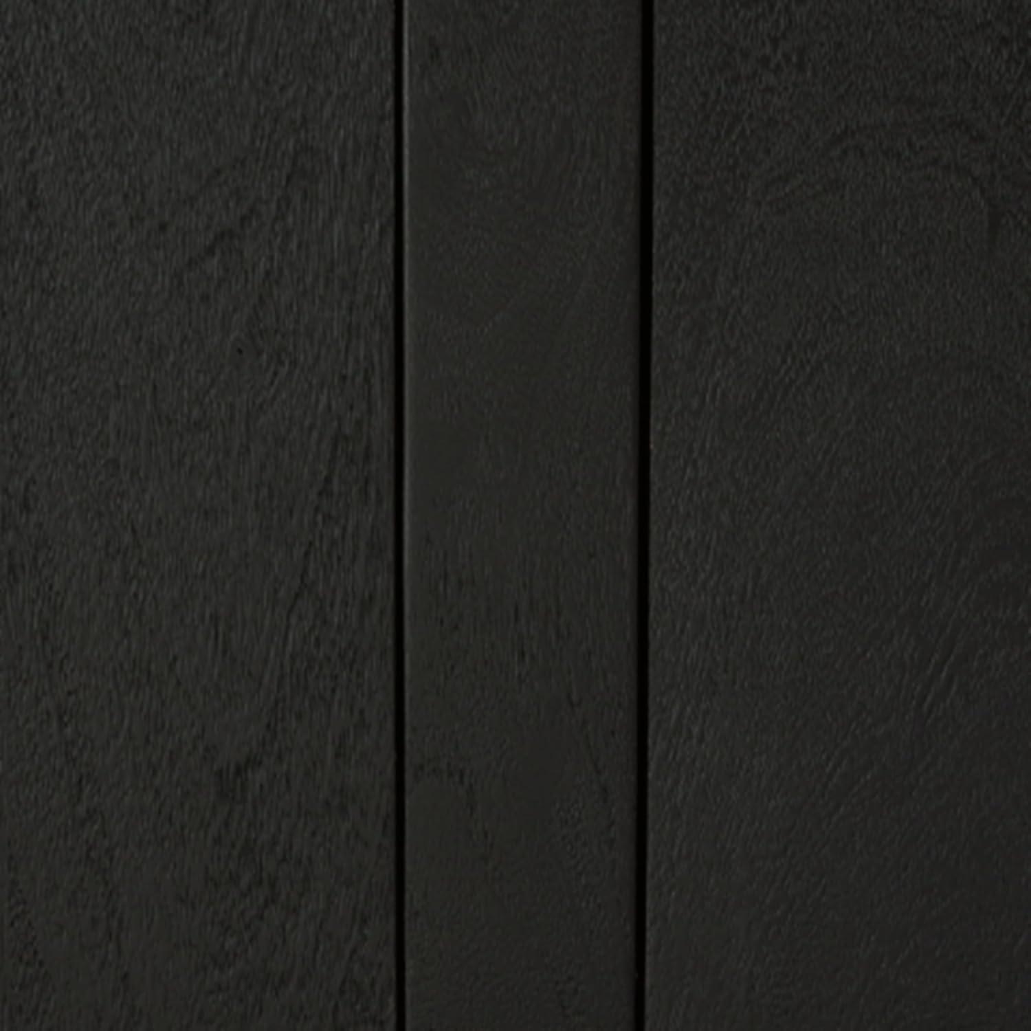 imageSignature Design by Ashley Cliffiings Contemporary 4Door Accent Cabinet with 2 Shelves Woven Cane Door Fronts Black ampamp Light Brown