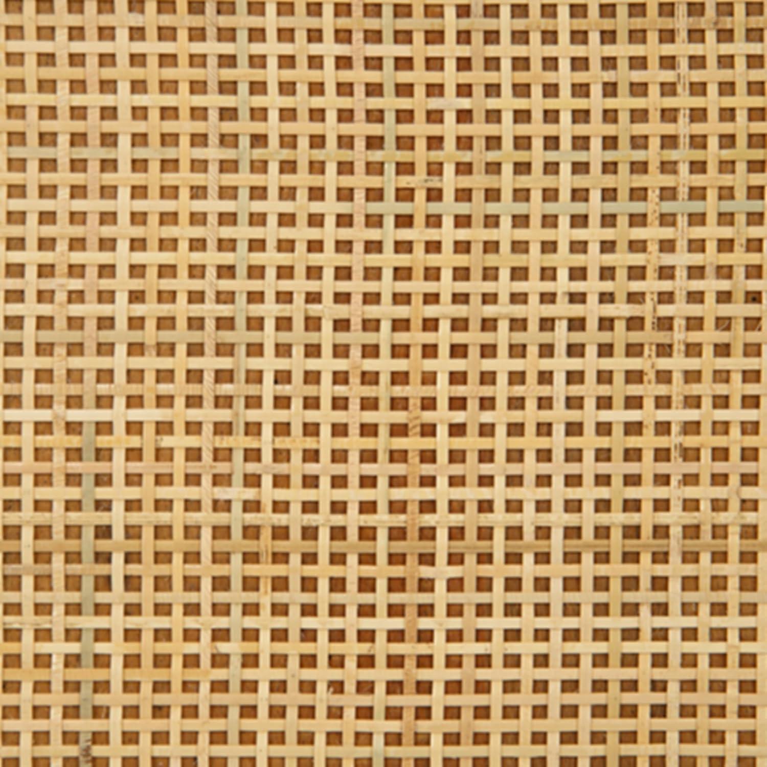 imageSignature Design by Ashley Cliffiings Contemporary 4Door Accent Cabinet with 2 Shelves Woven Cane Door Fronts Black ampamp Light Brown