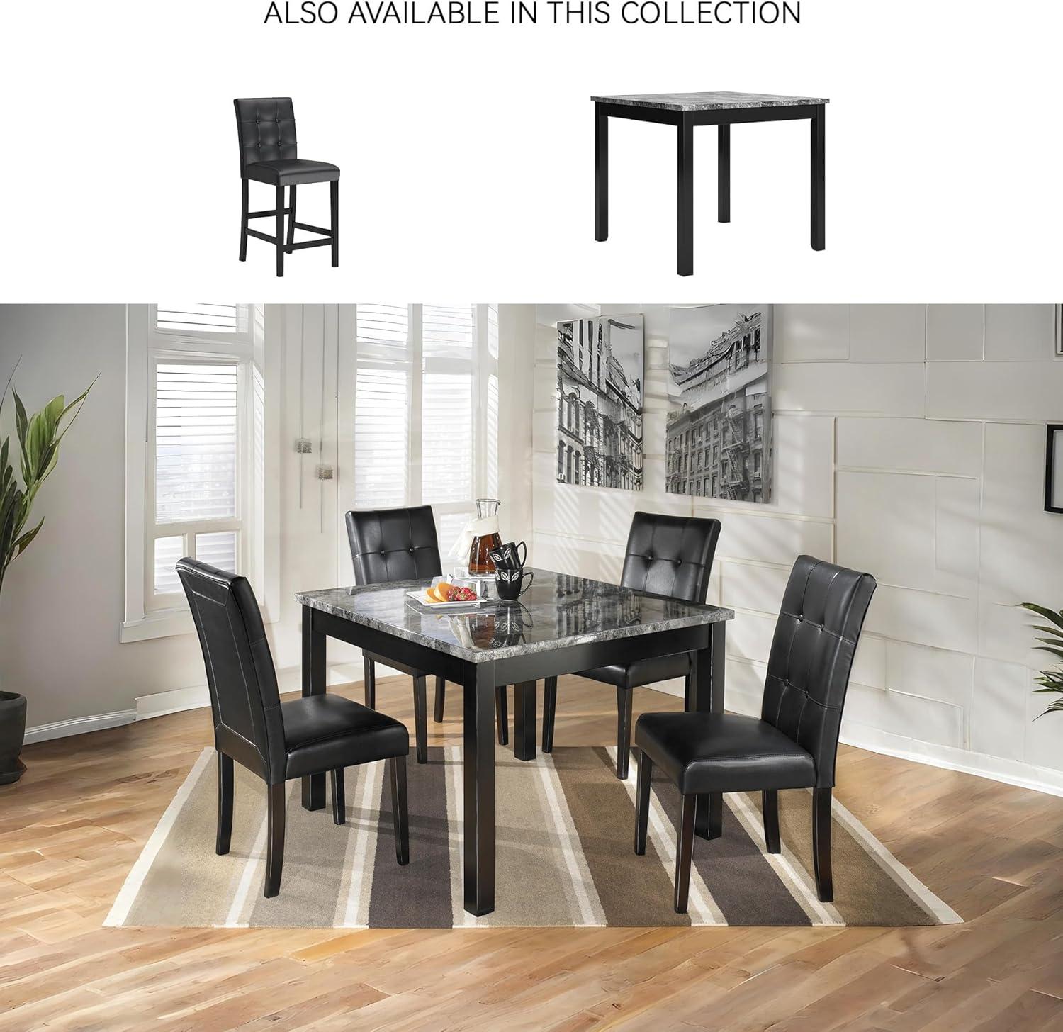 imageSignature Design by Ashley Coviar 5 Piece Counter Height Dining Set Includes Table ampamp 4 Barstools BrownBlackGray